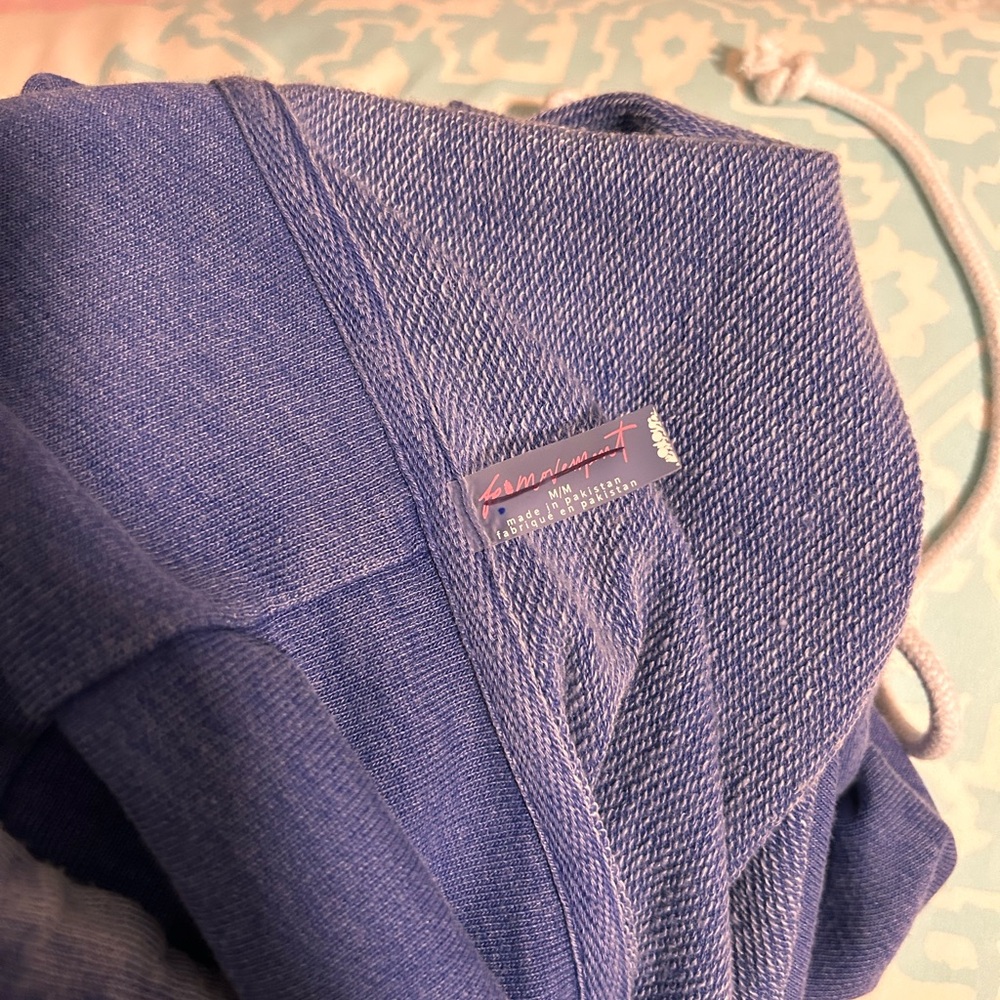Free people blue burnout hoodie - Picture 6 of 7